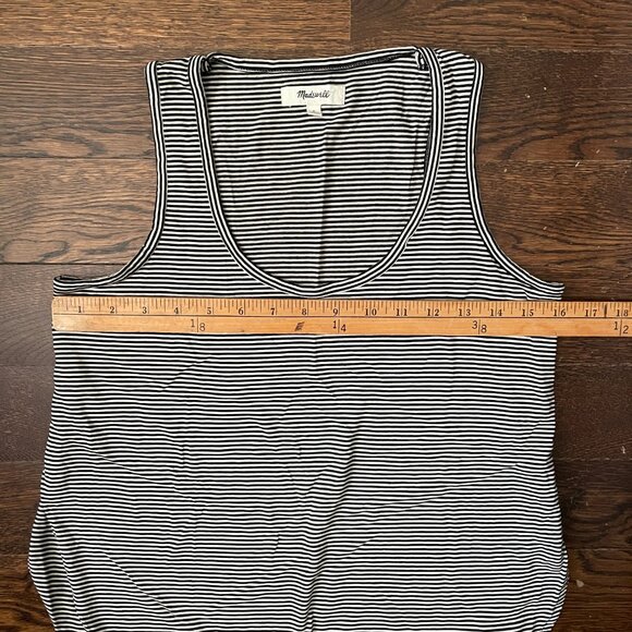 Madewell Strum Striped Black and White Tank Top-Small - Picture 8 of 10